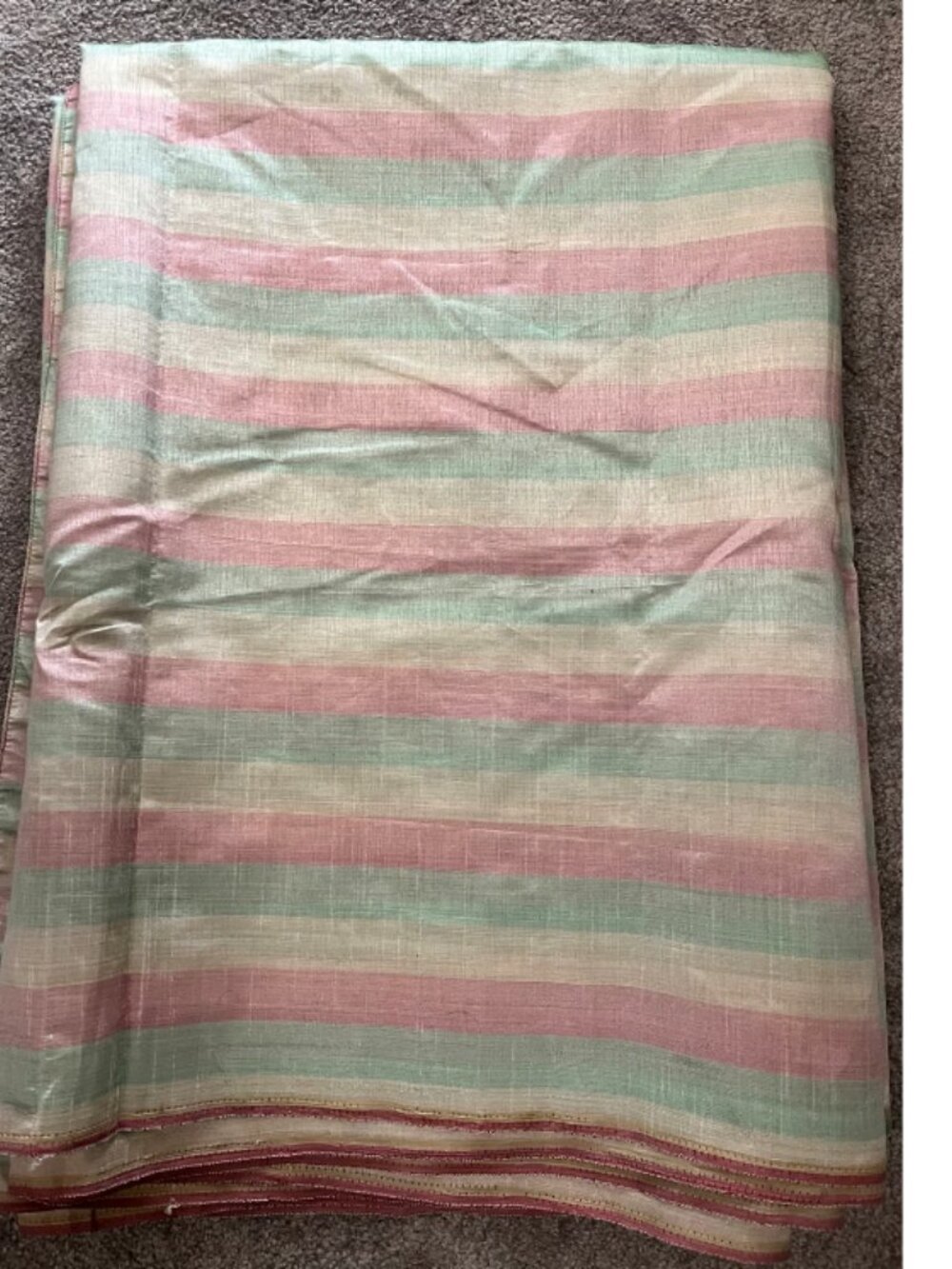 Pastel Striped Pure Silk Saree Multicolor Indian Ethnic saree